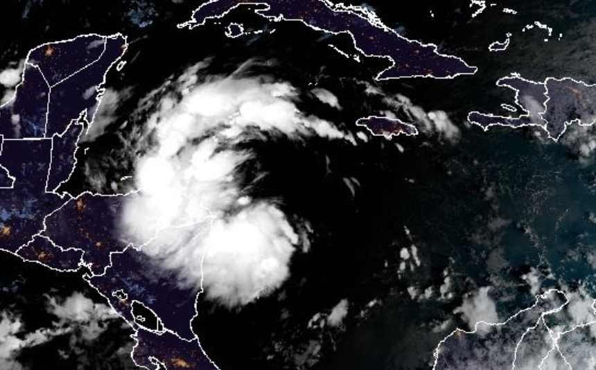 Tropical Depression 19 over Western Caribbean