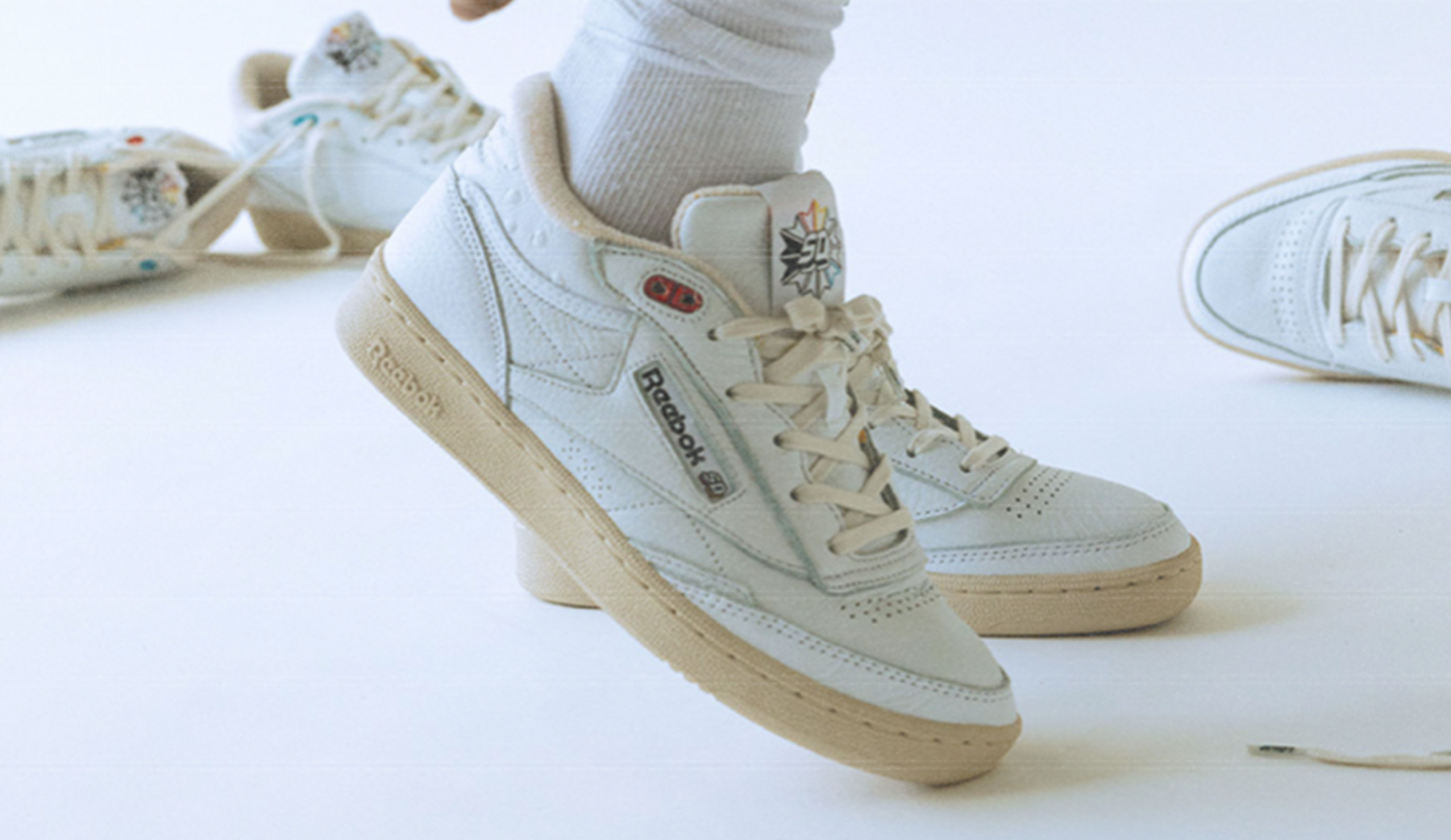 Reebok, Sneaker District, Club C, Club C Mid II Vintage, sneakers, white sneakers, collaborations, lace up sneakers, sneaker retailers, sneaker websites, Europe, European sneakers