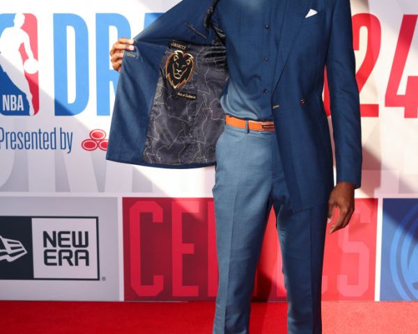 NEW YORK, NEW YORK - JUNE 26: Yves Missi arrives prior to the first round of the 2024 NBA Draft at Barclays Center on June 26, 2024 in the Brooklyn borough of New York City. NOTE TO USER: User expressly acknowledges and agrees that, by downloading and or using this photograph, User is consenting to the terms and conditions of the Getty Images License Agreement. (Photo by Sarah Stier/Getty Images)