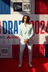 NEW YORK, NEW YORK - JUNE 26: Devin Carter arrives prior to the first round of the 2024 NBA Draft at Barclays Center on June 26, 2024 in the Brooklyn borough of New York City. NOTE TO USER: User expressly acknowledges and agrees that, by downloading and or using this photograph, User is consenting to the terms and conditions of the Getty Images License Agreement. (Photo by Sarah Stier/Getty Images)