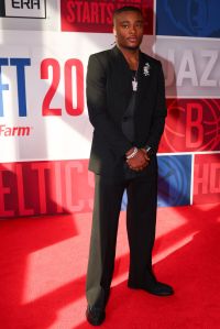 NEW YORK, NEW YORK - JUNE 26: Isaiah Collier arrives prior to the first round of the 2024 NBA Draft at Barclays Center on June 26, 2024 in the Brooklyn borough of New York City. NOTE TO USER: User expressly acknowledges and agrees that, by downloading and or using this photograph, User is consenting to the terms and conditions of the Getty Images License Agreement. (Photo by Sarah Stier/Getty Images)