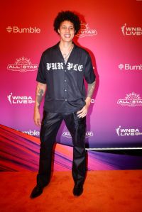 PHOENIX, ARIZONA - JULY 18: Brittney Griner #42 of the Phoenix Mercury walks the orange carpet during the 2024 WNBA All-Star Weekend at Phoenix Convention Center on July 18, 2024 in Phoenix, Arizona. NOTE TO USER: User expressly acknowledges and agrees that, by downloading and or using this photograph, User is consenting to the terms and conditions of the Getty Images License Agreement. (Photo by Alex Slitz/Getty Images)