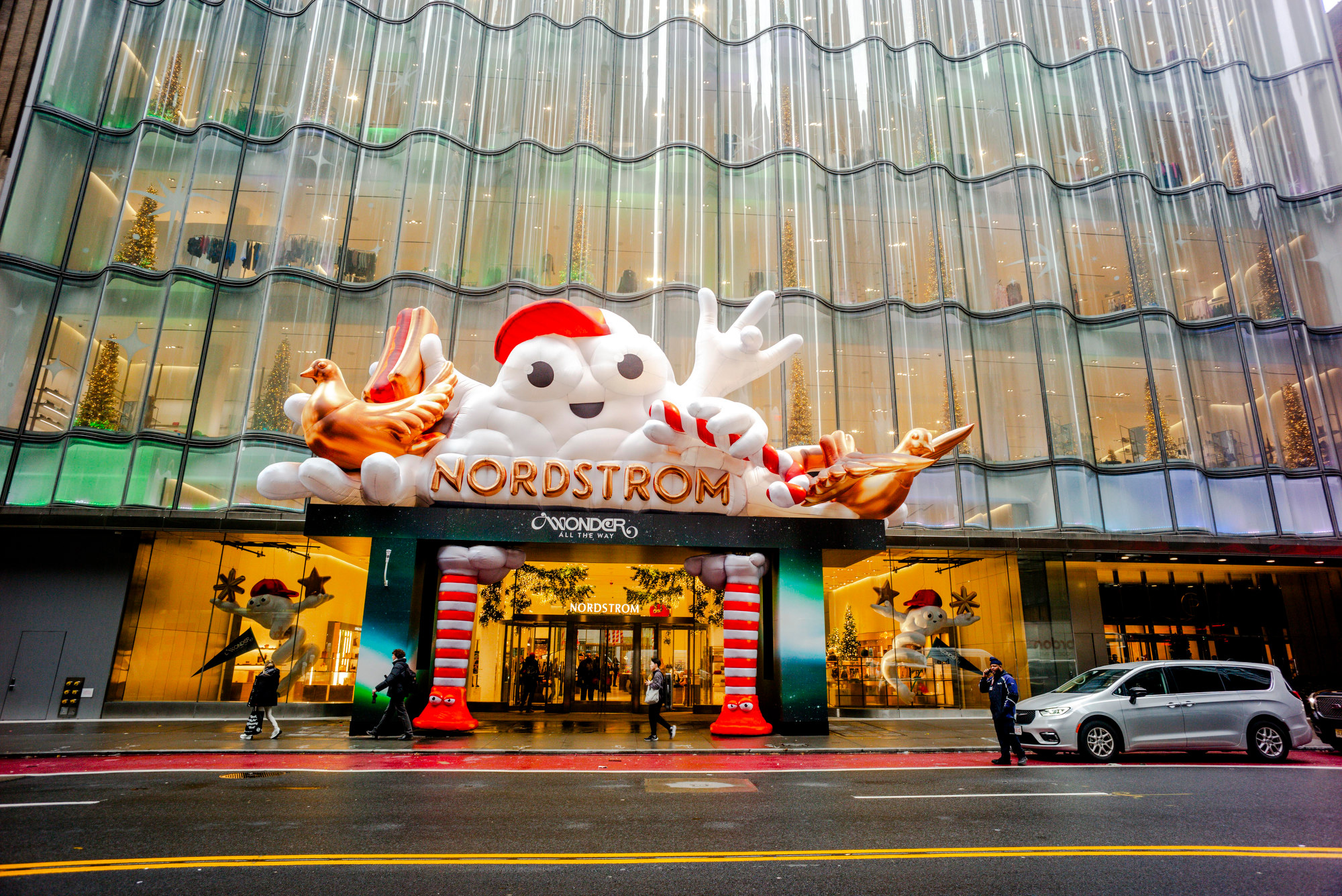 A look at Nordstrom's holiday displays for 2024 in New York.