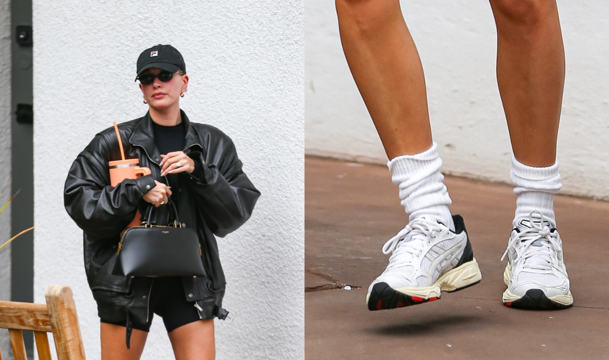 Hailey Bieber, Asics, collaboration, rare, sneaker, leather, Alo Yoga, Gel Kayano 14, Field Trip Recordings, Zack Bia