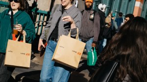 Shoppers in New York City during the 2024 holiday season.