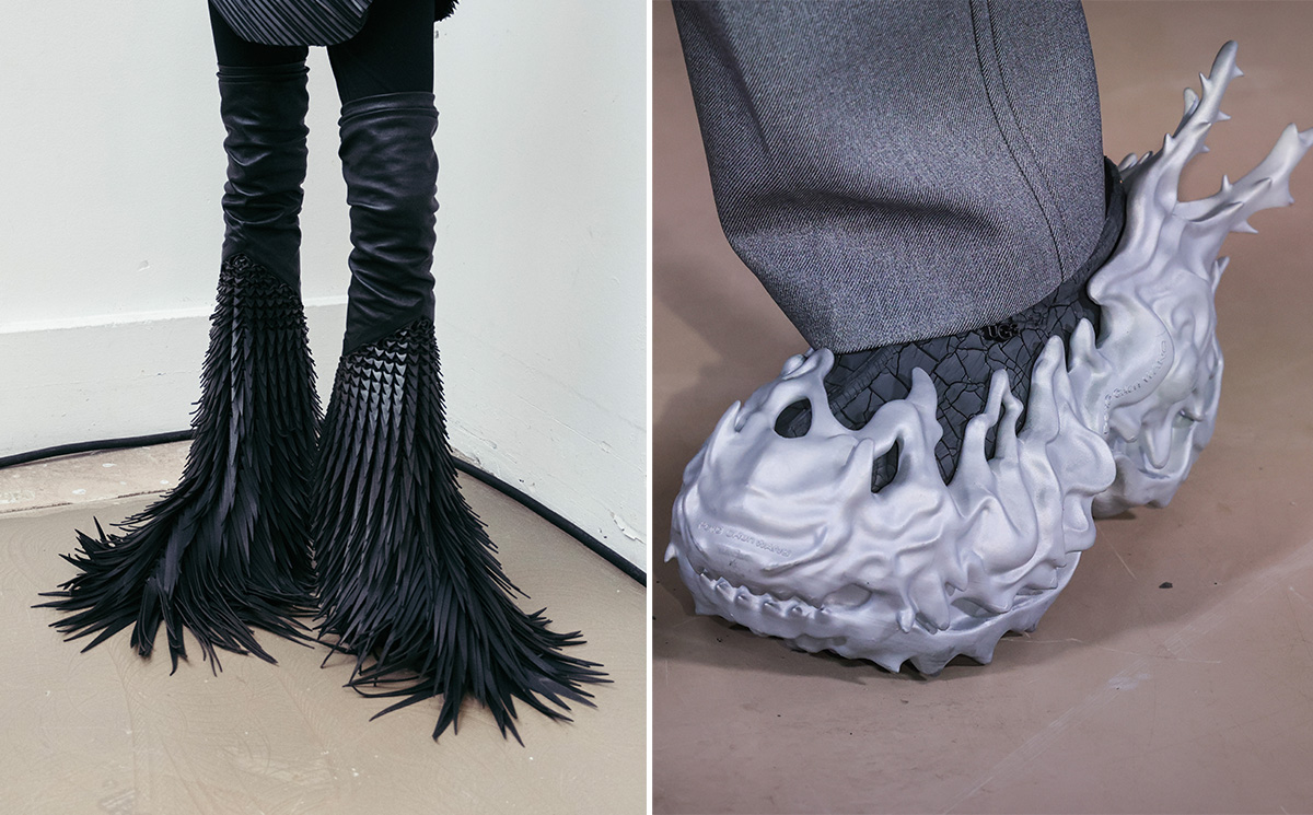 Rick Owens, Feng Chen Wang, Ugg, Paris, Paris fashion week, Paris fashion week mens, menswear, mens boots, collaboration, fall 2025, craziest shoes, weirdest shoes