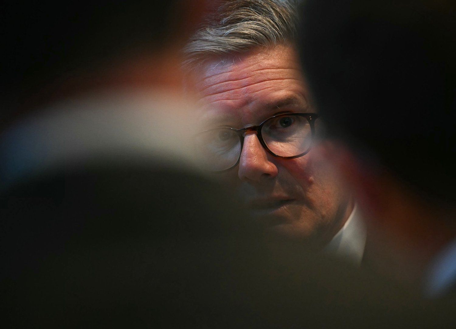 British Prime Minister Keir Starmer talks to members of the media after a joint press conference with German Chancellor Olaf Scholz (not pictured) after talks at the Chancellery in Berlin on Aug. 28, 2024. This is Starmer’s first official visit to Germany since he became prime minister.