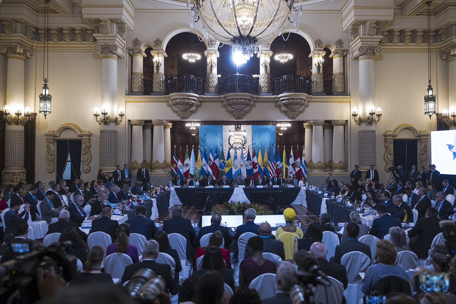 A view of the Los Angeles Declaration on Migration and Protection ministerial meeting.