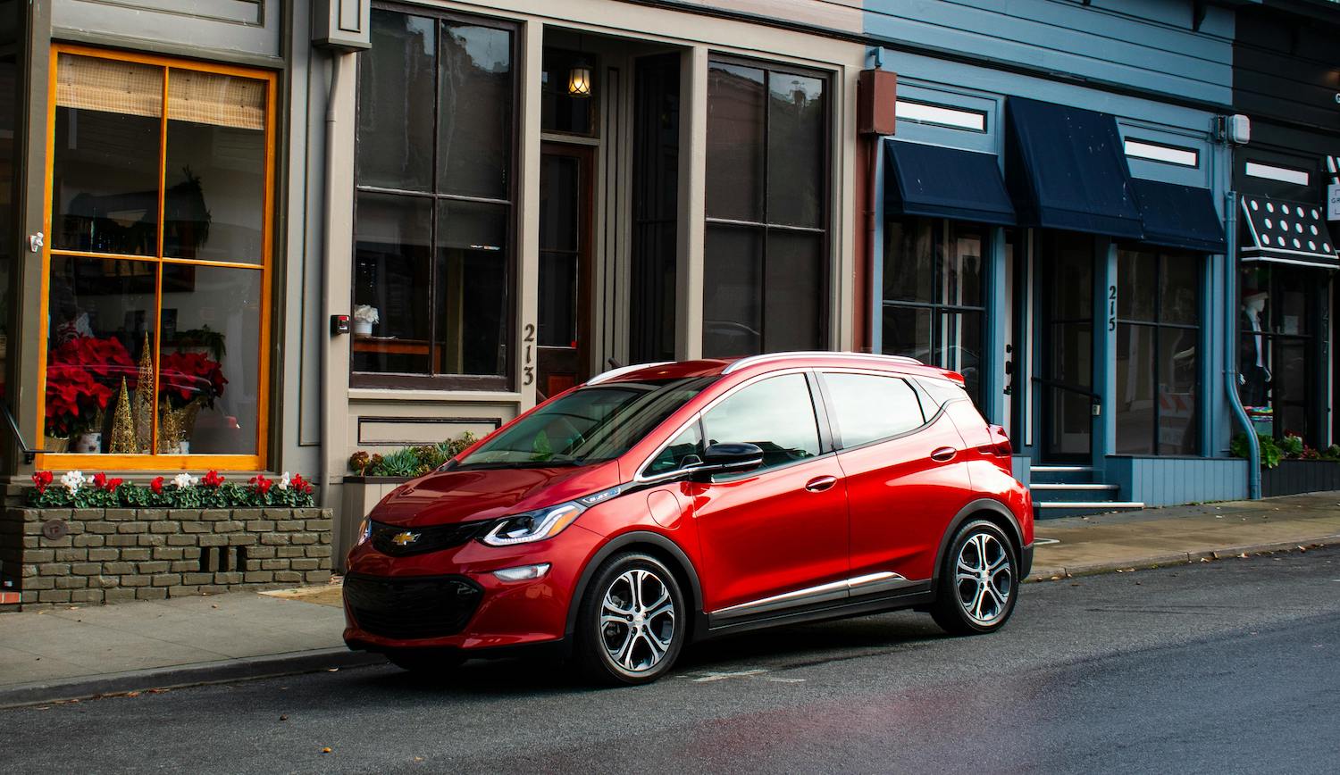 Profile photo of a red Chevy Bolt