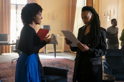 Leah Dowdy as Staffer #2, Cherise Boothe as Lee- Dispatches from Elsewhere _ Season 1, Episode 8 - P