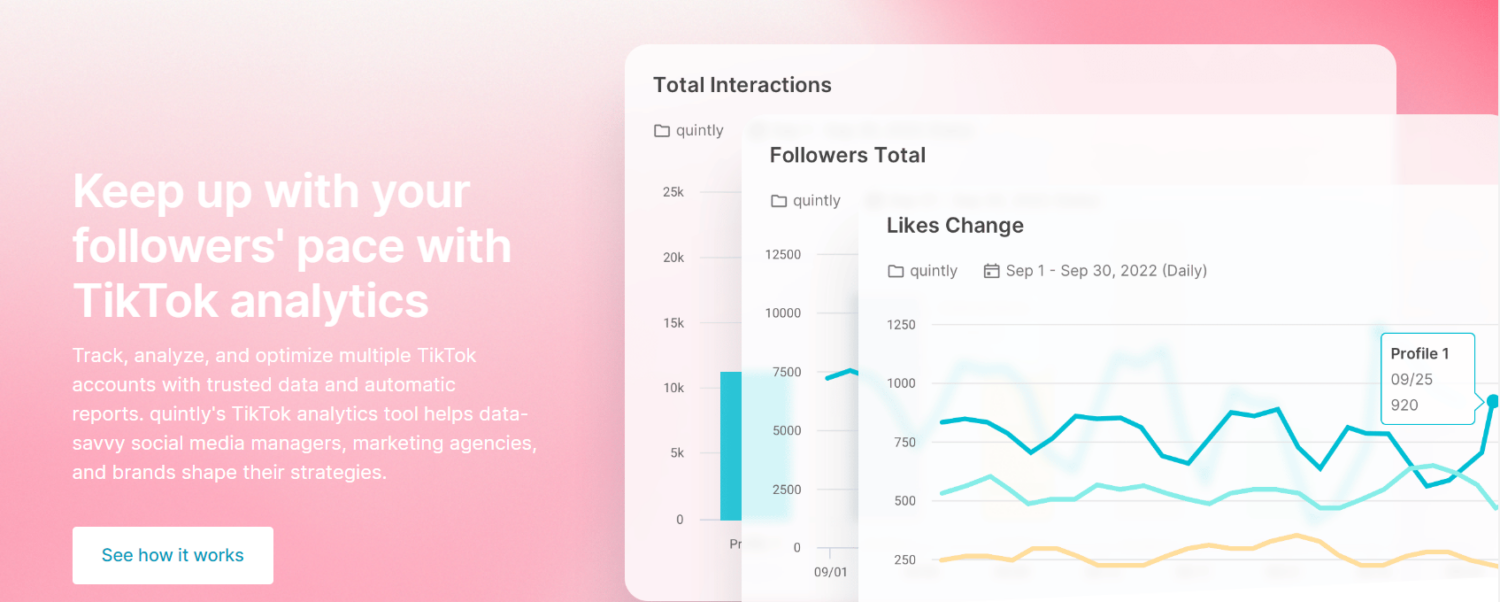 Keep up your followers page with tko analytics.