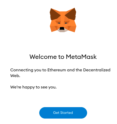 metamask welcome page