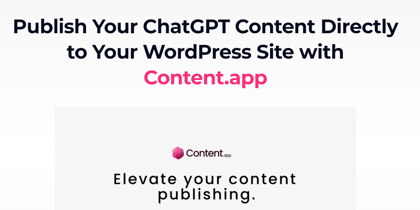 Publish chatgpt content directly to your WordPress site using the chatgpt plugin.