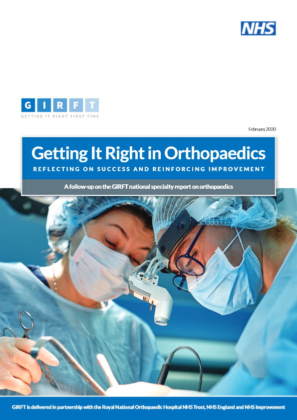 Orthopaedic follow up report front cover