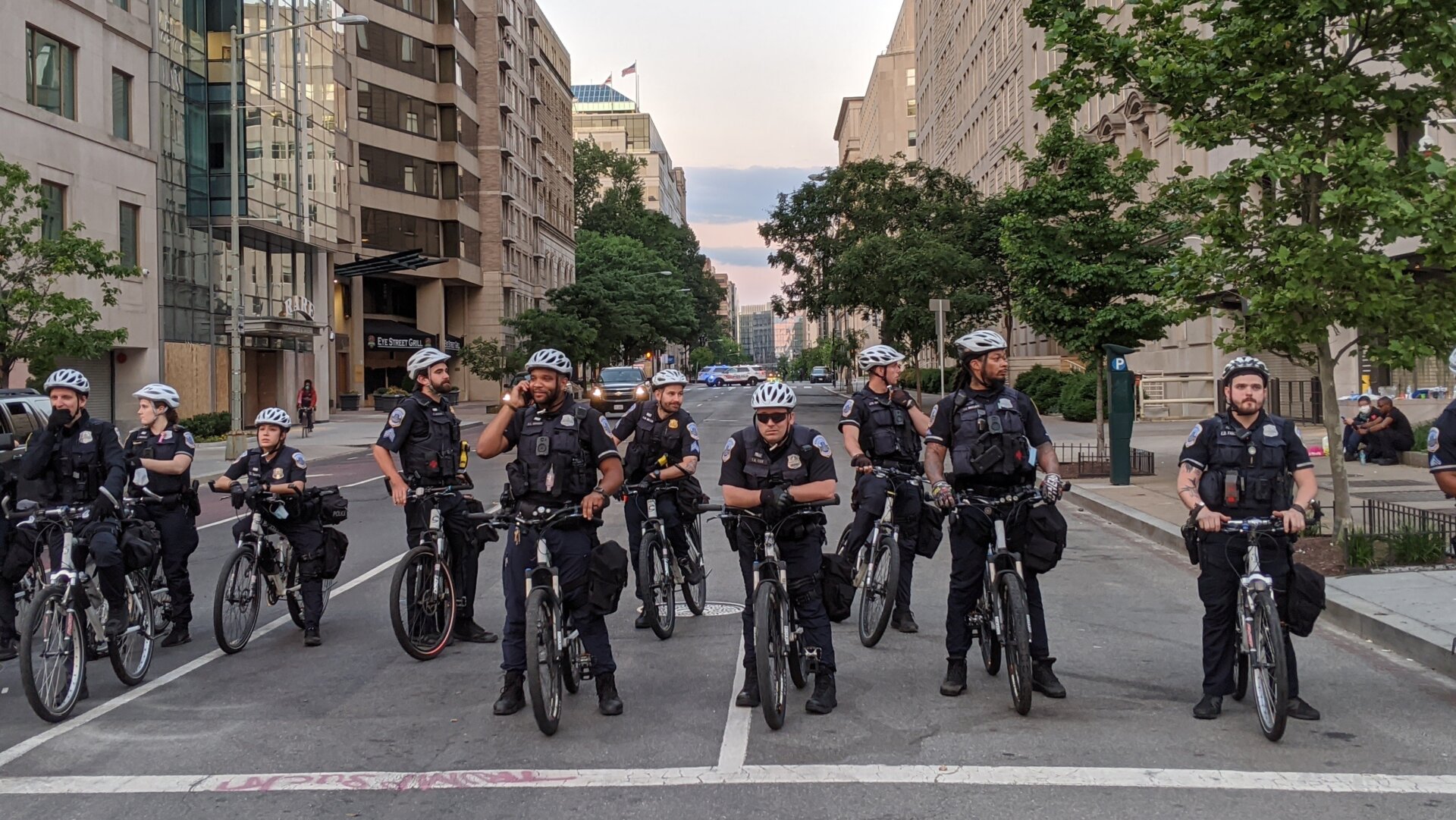 D.C. Metropolitan Police Department officers on bicycles on June 2.