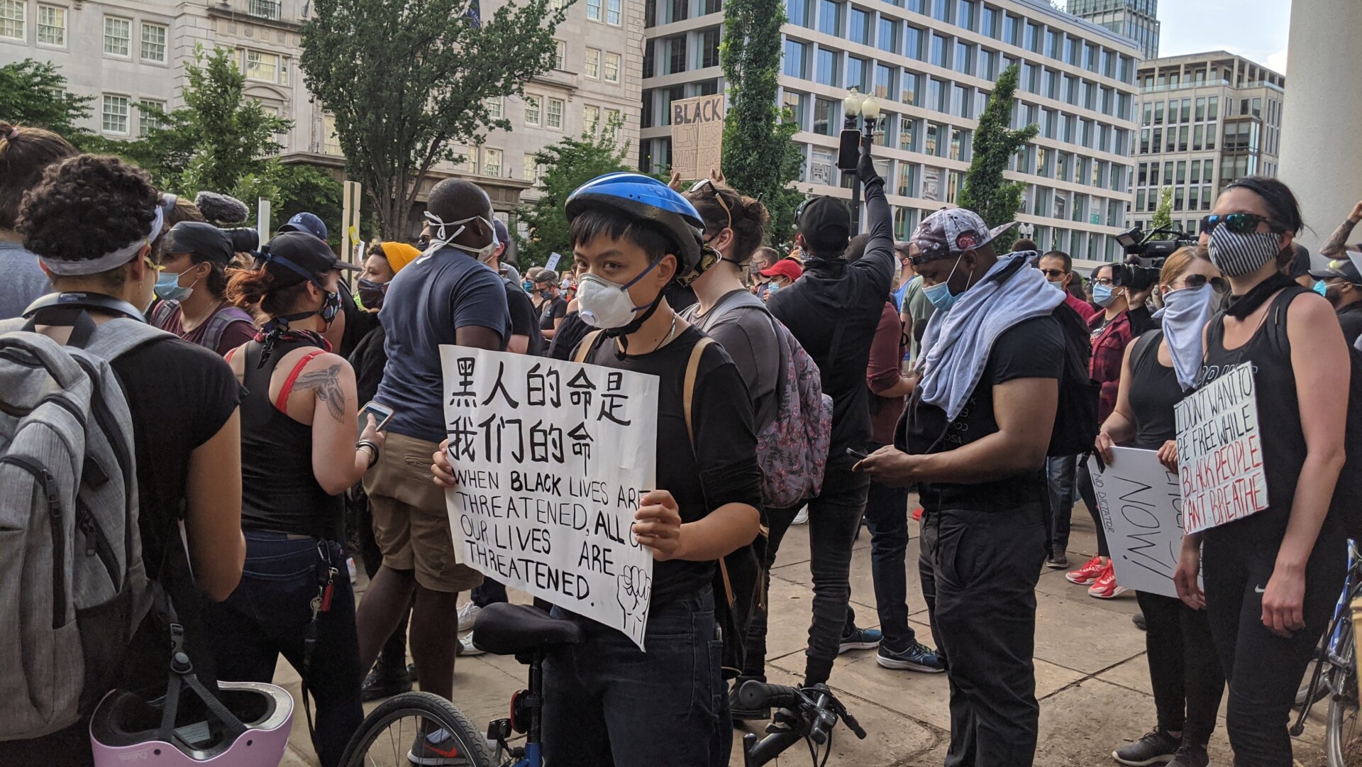 Protesters near the White House on June 2.