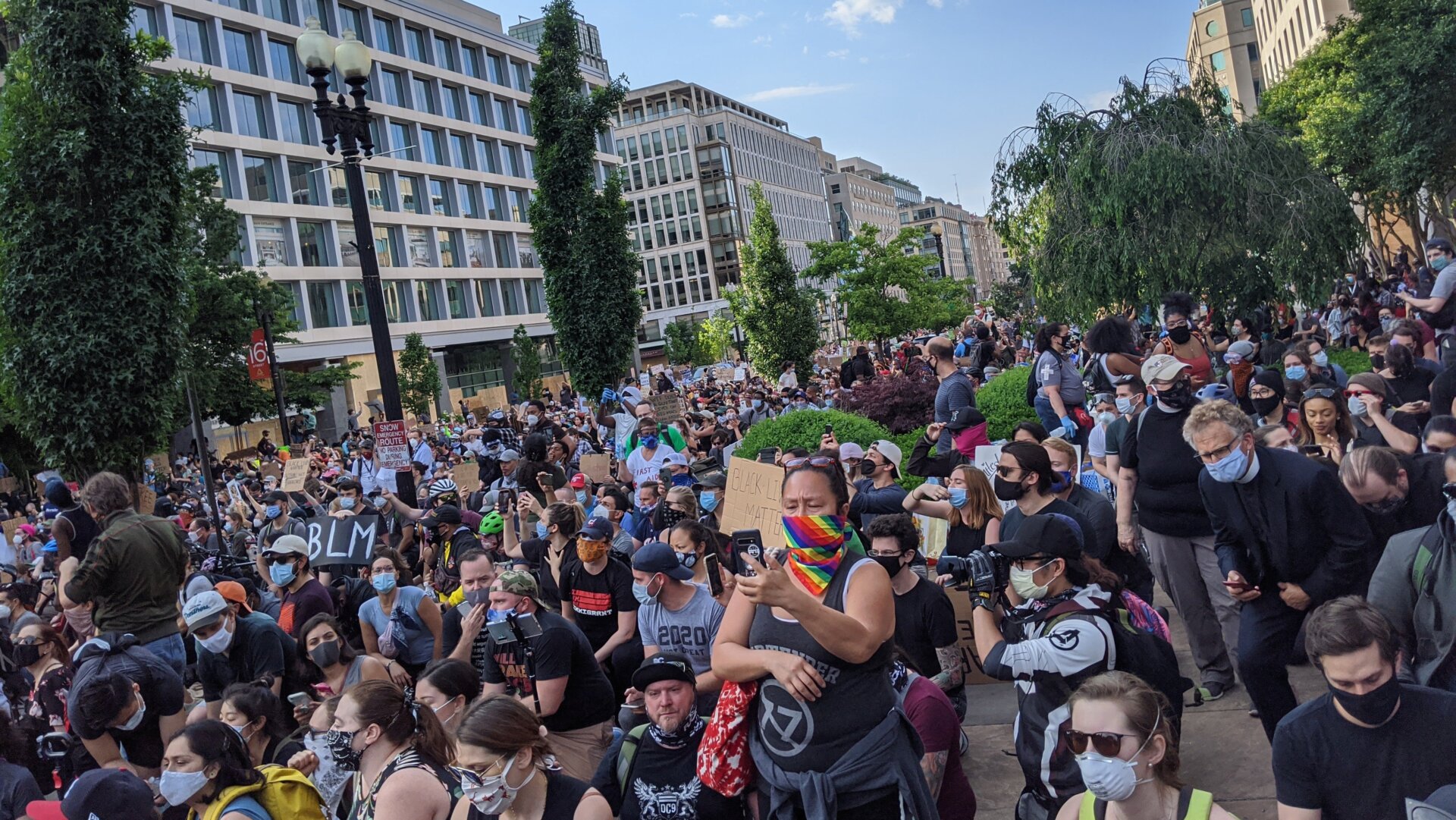 Protesters near the White House on June 2.