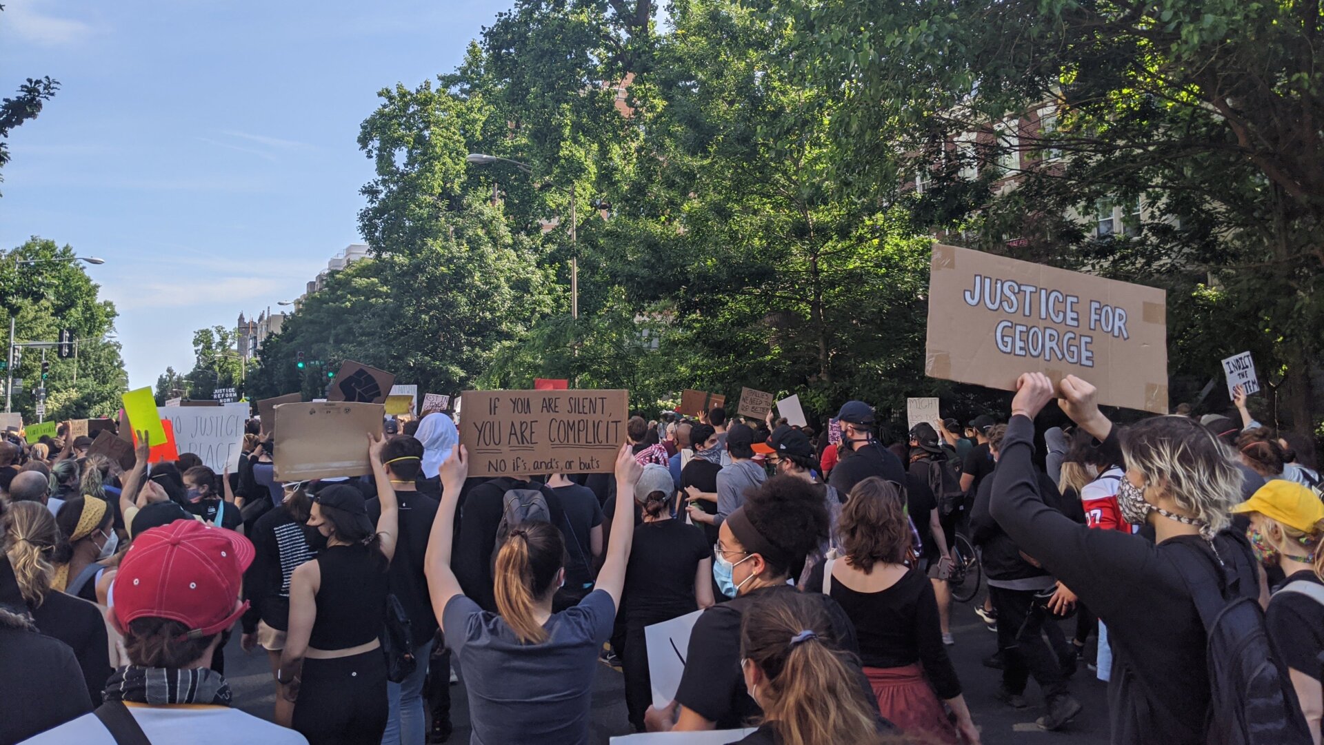 Protesters on the march in D.C. on June 2.