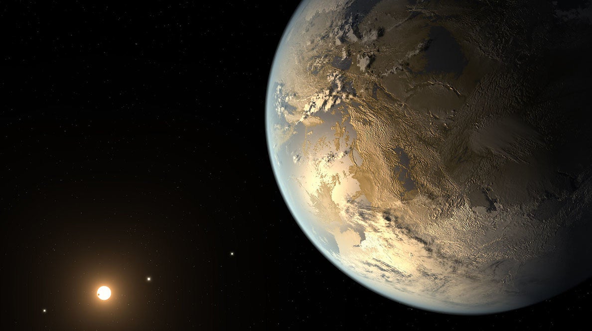 Artist’s depiction of a habitable exoplanet.