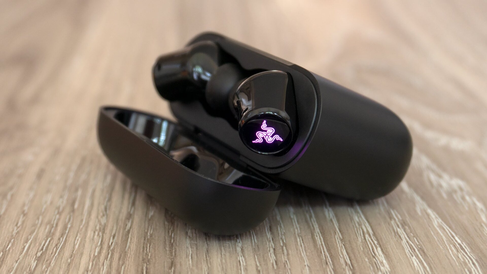 The Razer Hammerhead True Wireless Earbuds’ charging case has grown, but it means you get a solid 32.5 hours of playback time in total.