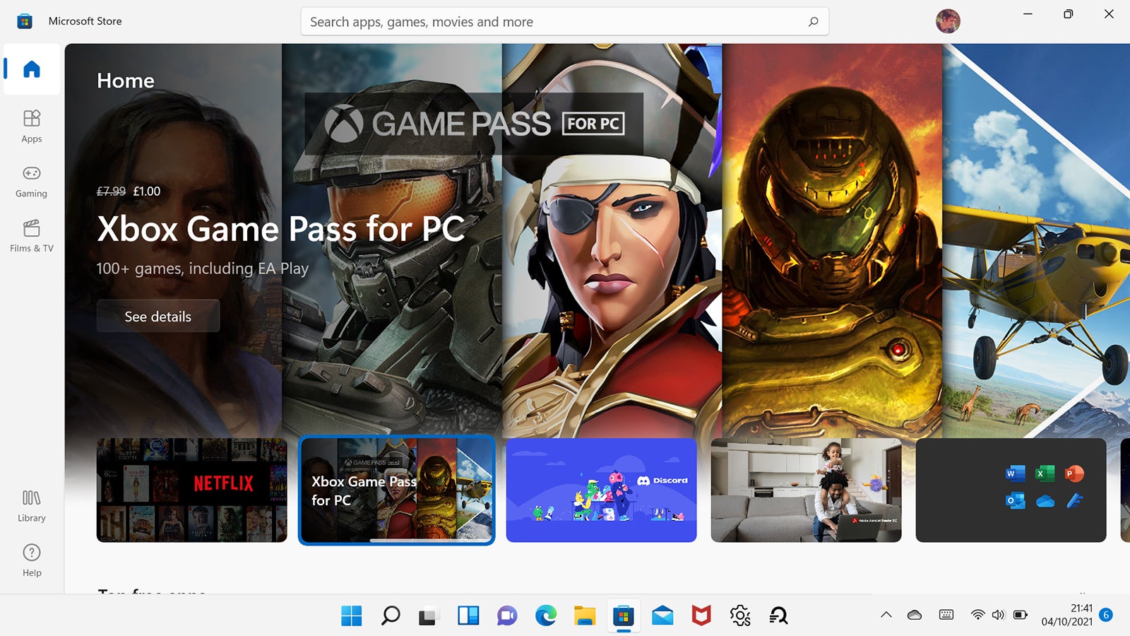 The redesigned Microsoft Store.