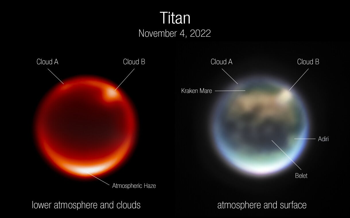 Image: NASA, ESA, CSA, A. Pagan (STScI), JWST Titan GTO Team