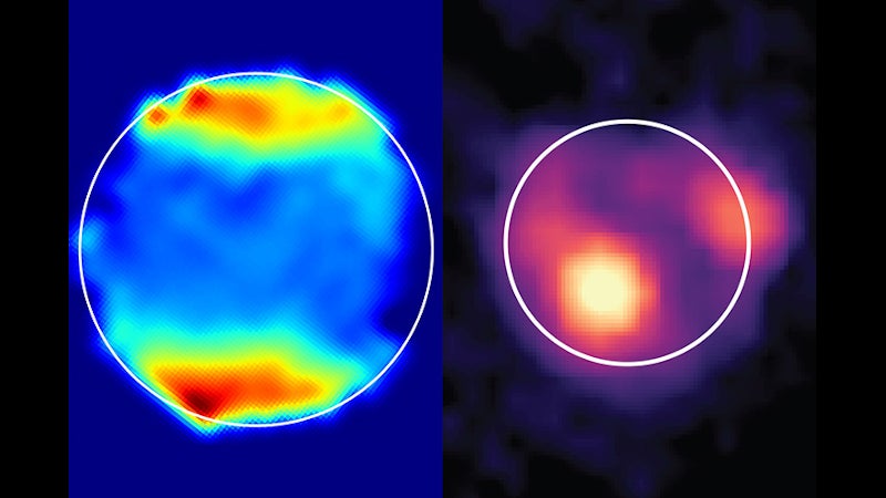 Image: credit: Samantha Trumbo, Cornell (Ganymede), and Imke de Pater, UC Berkeley (Io)