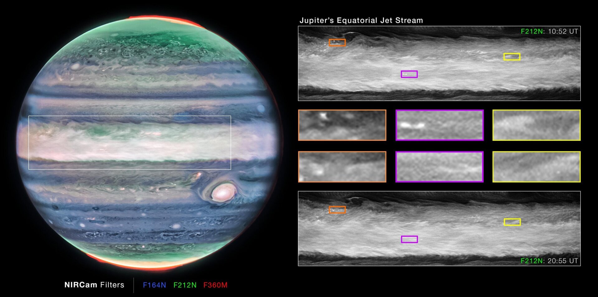 Image: NASA, ESA, CSA, STScI, R. Hueso (University of the Basque Country), I. de Pater (University of California, Berkeley), T. Fouchet (Observatory of Paris), L. Fletcher (University of Leicester), M. Wong (University of California, Berkeley), J. DePasquale (STScI)