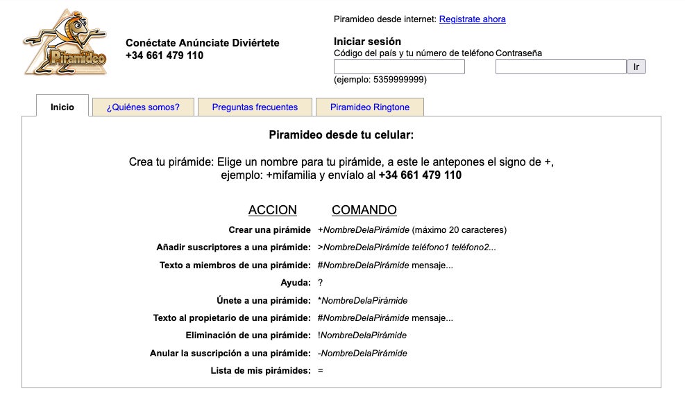 The 2014 website for a Cuban social network that essentially ran as a phone-tree texting service run by the U.S. government to inform Cubans of protests, whether they were real or not. 