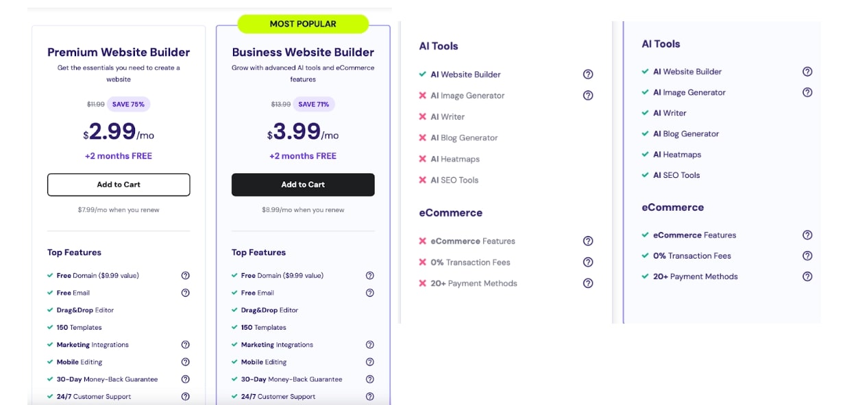 Hostinger Pricing Plans