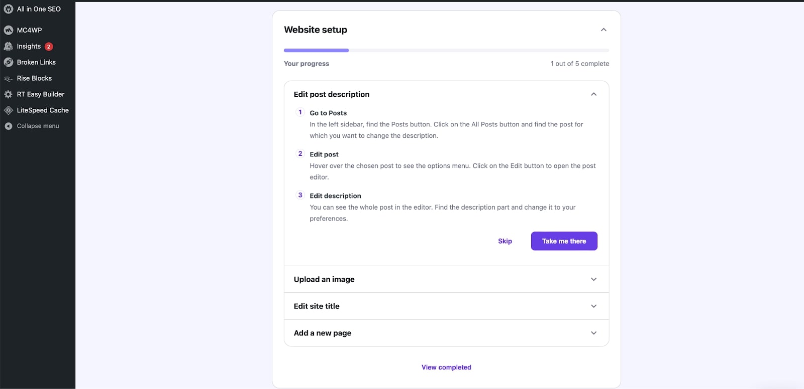 Wp Admin Dashboard