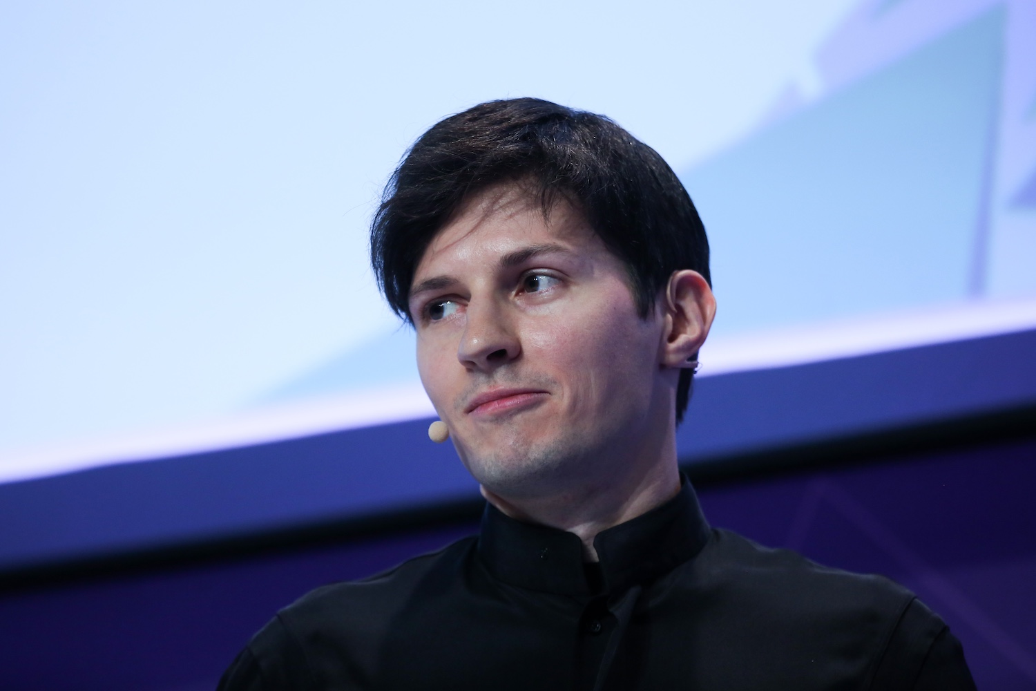 Telegram CEO Pavel Durov speaks at a conference