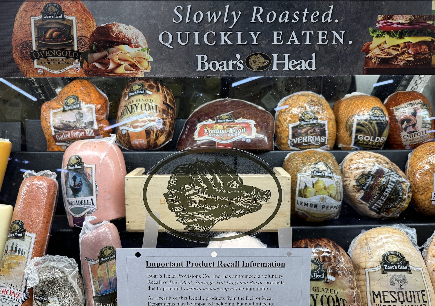 Boar's Head meats are displayed at a Safeway store on July 31, 2024 in San Rafael, California.