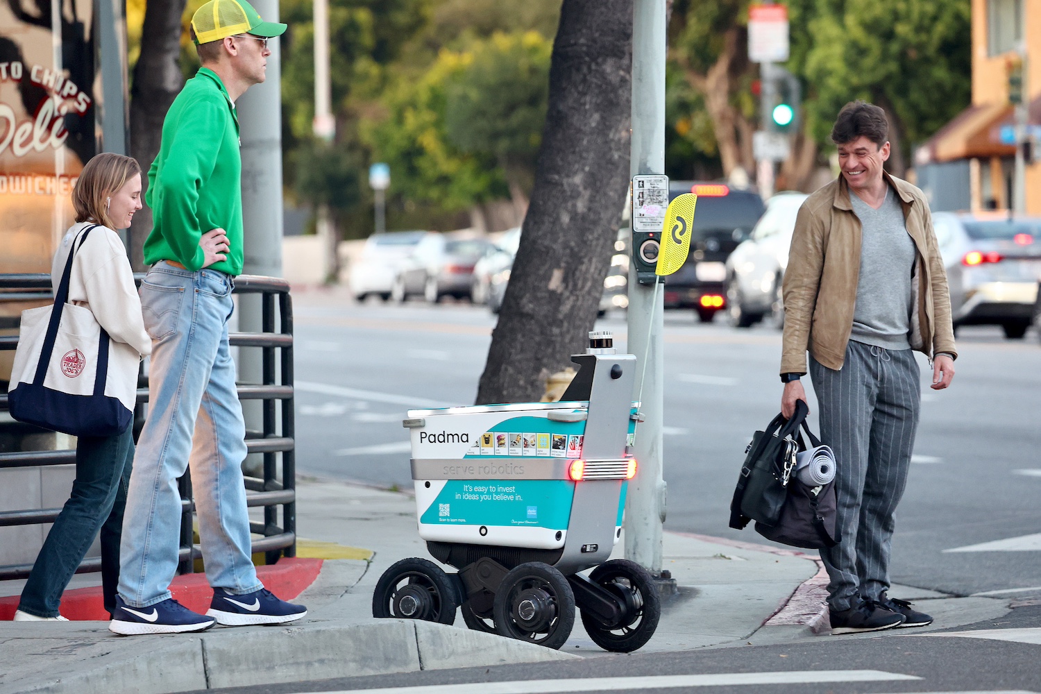 A Serve Robotics autonomous delivery robot