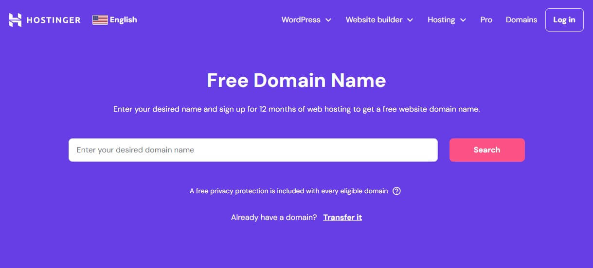 Hostinger Free Domain Name