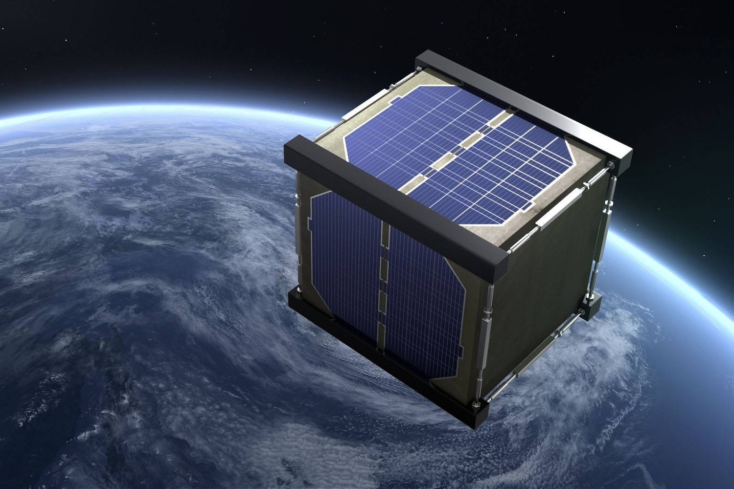 Illustration of the Lignosat wooden satellite