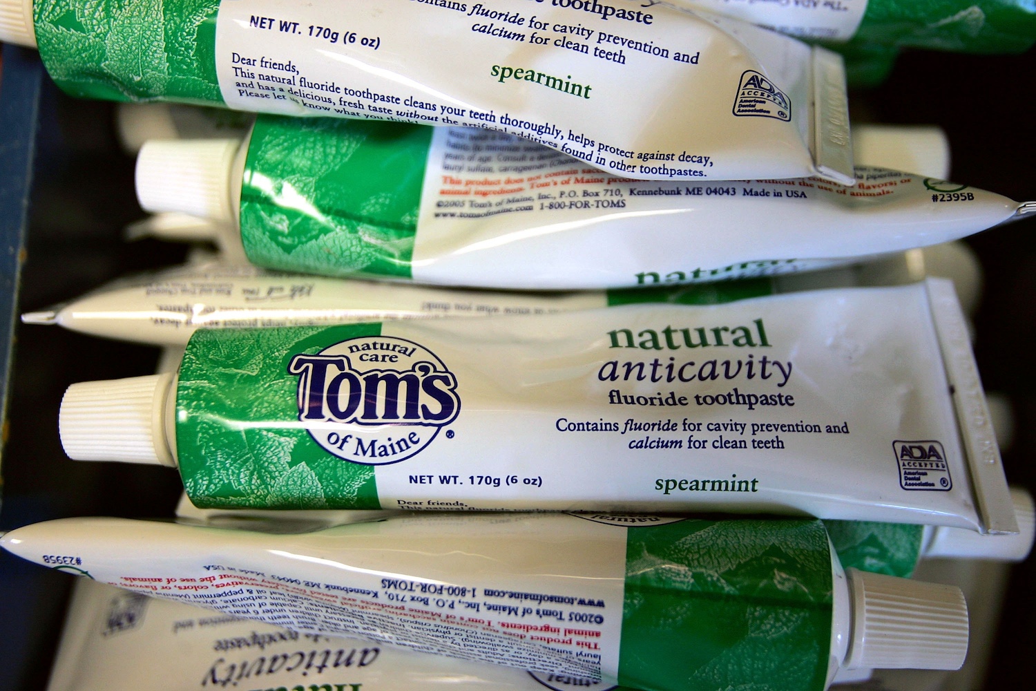 Tubes of Tom's toothpaste