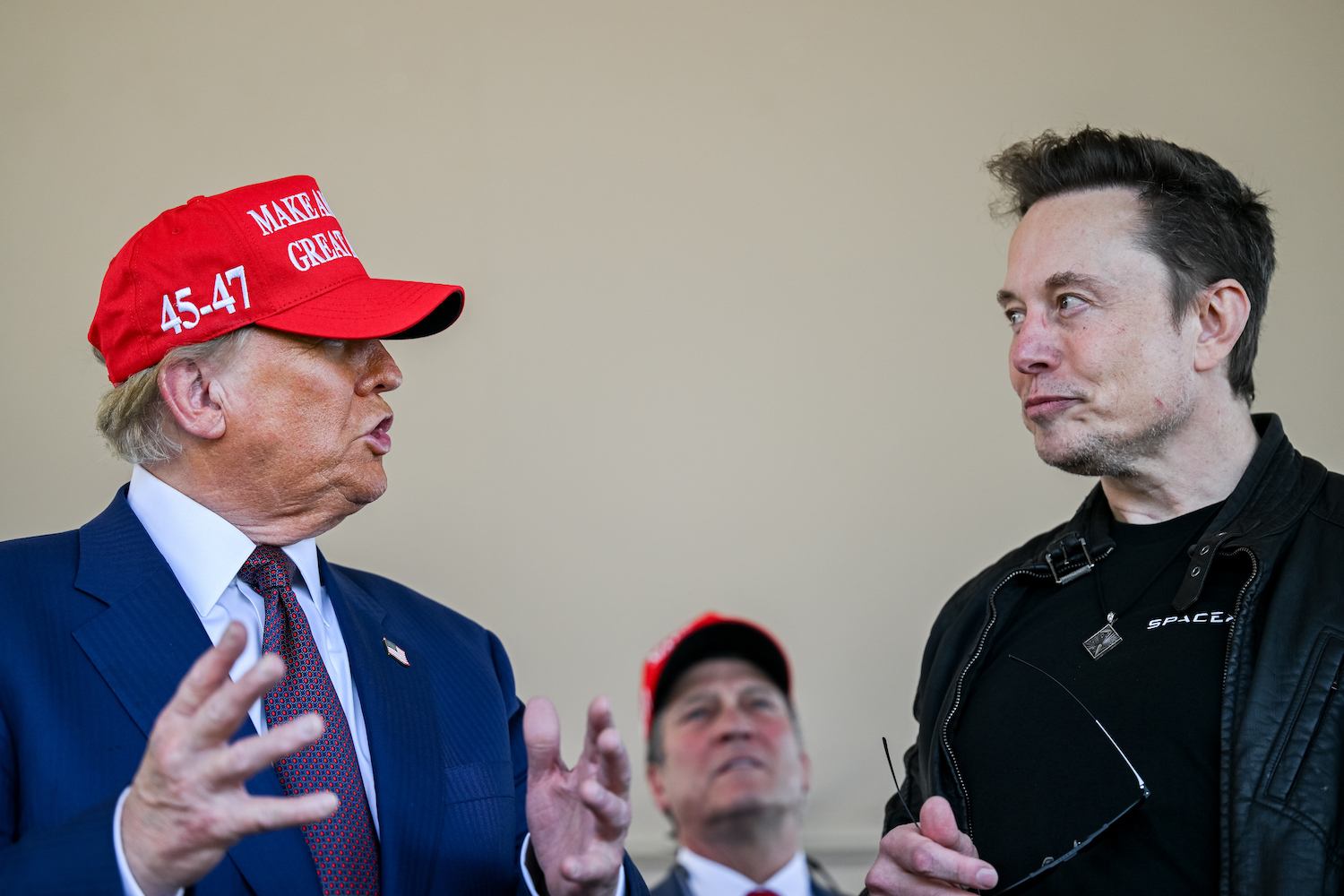 Elon Musk and Donald Trump at a SpaceX Launch