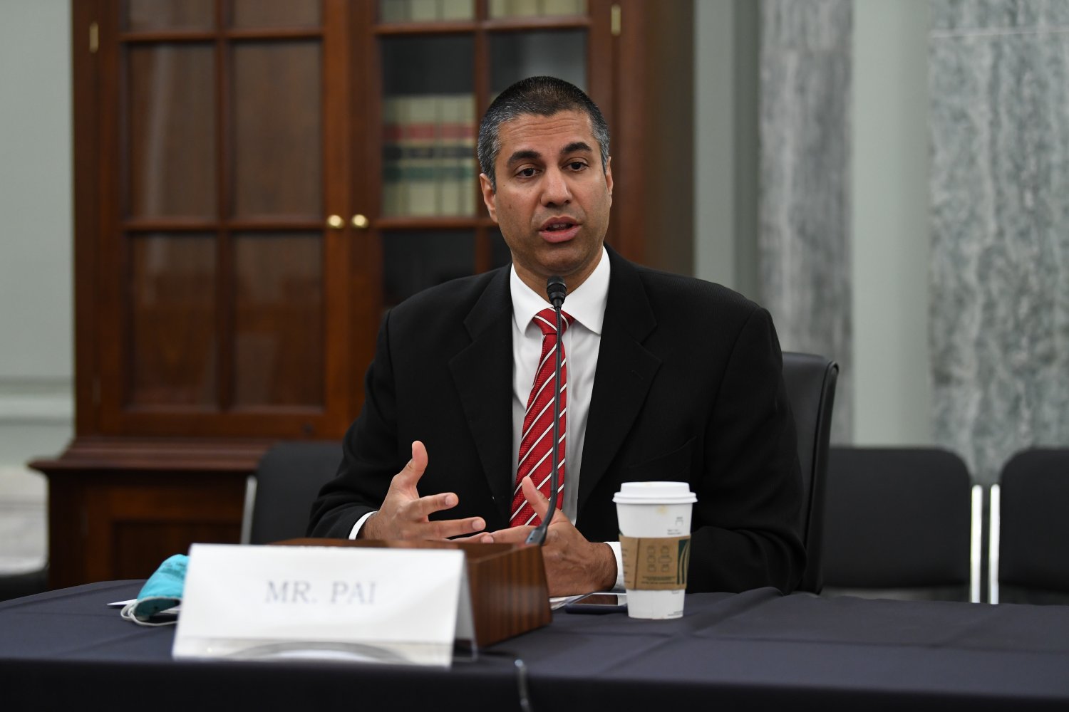 Ajit Pai testifies during an oversight hearing