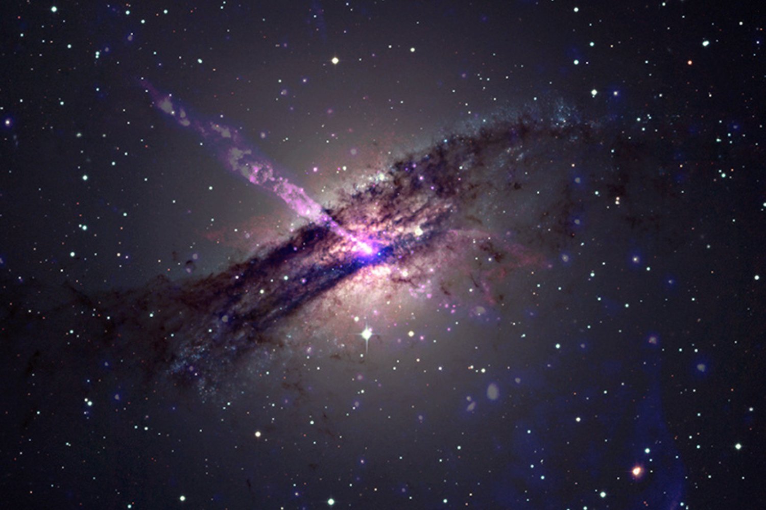 The galaxy Centaurus A, which has a supermassive black hole at its core.