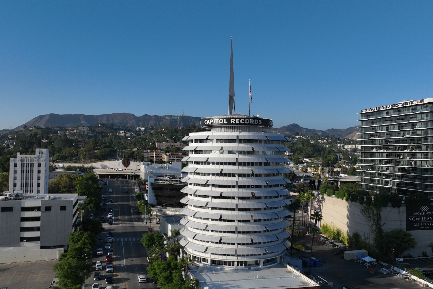 Capitol Records building in Los Angeles.