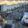 An UNRWA logistics base in Gaza.