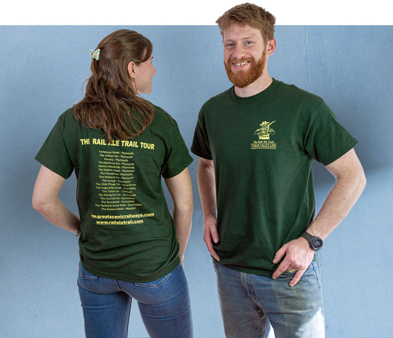 Tamar Valley Line Rail Ale Trail T-shirts