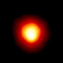 The red supergiant star Betelgeuse, imaged by the Hubble Space Telescope.