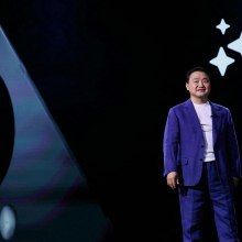 South-Korean Samsung President & Head of Mobile Communications Business Roh Tae-moon speaks during the Samsung Galaxy Unpacked event in 2024.