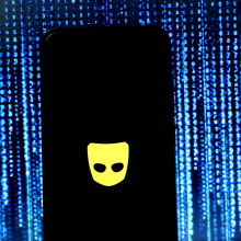 Grindr logo seen displayed on a smartphone