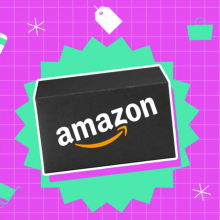 amazon logo on colorful background