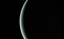 Voyager 2's final image of Uranus, captured on Jan. 25, 1986.