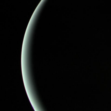 Voyager 2's final image of Uranus, captured on Jan. 25, 1986.