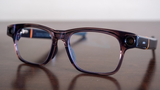 Glasses resting on a table.